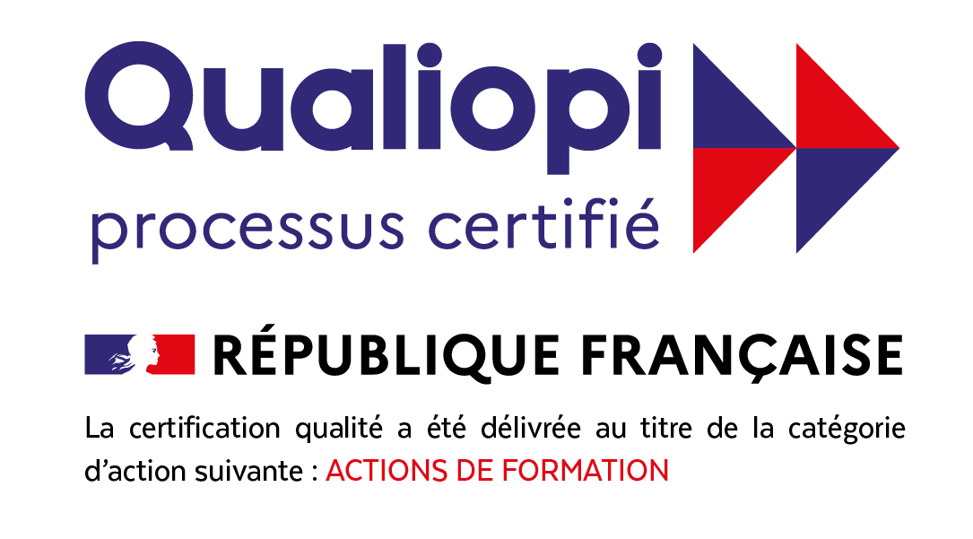 Logo certification Qualiopi, processus certifié pour les actions de formation - Aptitude Formation